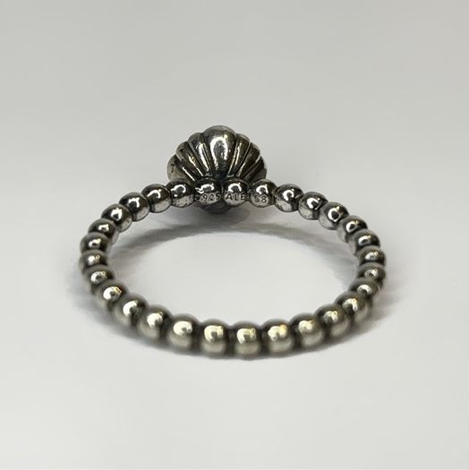 Pandora Sterling Silver Ring with Cabochon Amethyst