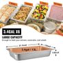 6 Pack Steam Table Pans 20.9 x 12.8 x 3.9 Inch Deep Steam Table Pan Full Size 13L Deep Food Image 5