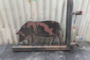 Vintage large pig sign