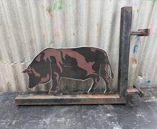 Vintage large pig sign
