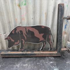 Vintage large pig sign
