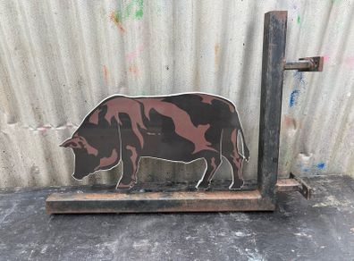 Vintage large pig sign