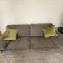 Brown Fabric 3-Seater Sofa Image 3
