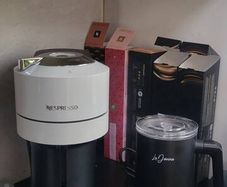 Nespresso Vertue Coffee Machone + Frother & Pods