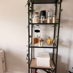 IKEA VITTSJO Shelving Unit (Black-Brown / Glass) Excellent Condition