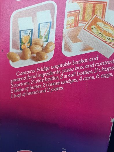 New Sindy vintage unopened Fridge freezer and toy food