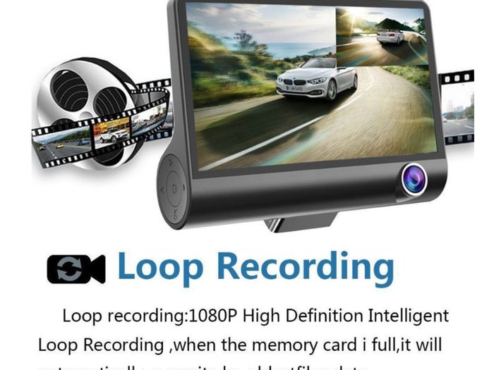 Brand New 1080P Car DVR 4.3 inch Lens Dash Cam Front and Rear Video Recorder Camera G-sensor