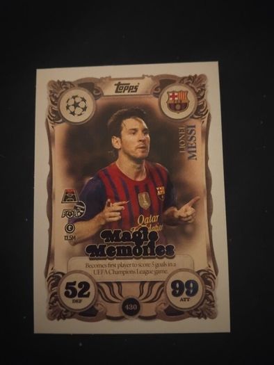 Messi Topps card
