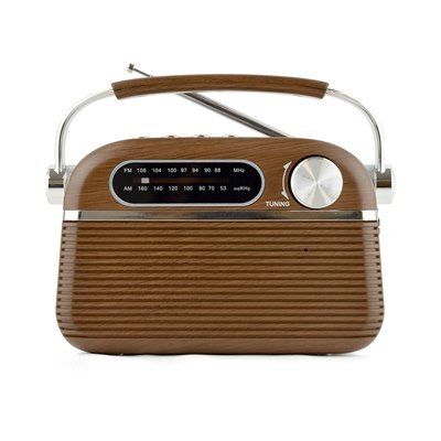 2 Band 'Vintage' Rechargeable Portable Radio USB