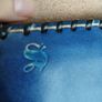 Stunning Vintage Blue Leather Handbag. Image 5