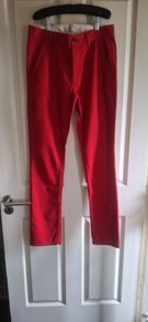 Timberland Mens Red Slim Fit Trousers