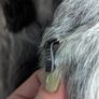 Mid real fur silver coat Image 3