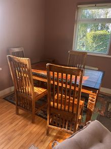 Solid Wood Dining Table  and 6 Chairs