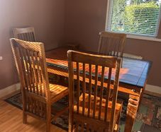 Solid Wood Dining Table  and 6 Chairs