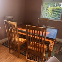 Solid Wood Dining Table  and 6 Chairs