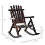 Fir Wood Outdoor Adirondack Rocking Armchair Brown (FREE SHIPPING) Image 4