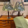 2 Table Lamps with brand new lamp shades ( &K Amsterdam ) and Free IKEA DYTAG green throw Image 3
