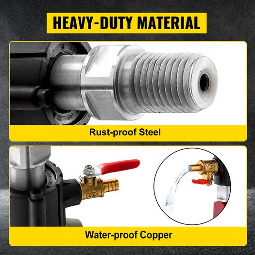 2180W Handheld Diamond Core Drill Rig Concrete130mm Wet/Dry Electric Stepless Speed Drilling Tool