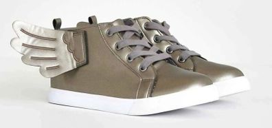 New Leigh Tucker Willow Jolie Metallic Hi-Top With Wings UK13/EU31