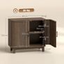 Buffet Storage Cabinet for Living Room Walnut Image 2