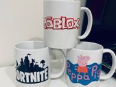 Fortnite Roblox Pepa Pig Personalised Mugs