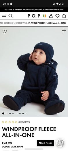 Polarn O. Pyret Windproof Fleece All-in-One (3-6 months)