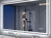 Bluetooth Bathroom Mirror with Lighting, 120 x 70 cm, LED Bathroom Mirror with