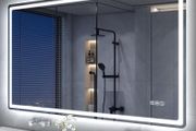 Bluetooth Bathroom Mirror with Lighting, 120 x 70 cm, LED Bathroom Mirror with