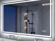 main image for ad Bluetooth Bathroom Mirror with Lighting, 120 x 70 cm, LED Bathroom Mirror with
