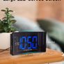 Projection Alarm Clocks Bedside, Digital Clock with 180 Projector, 3-Level Brightness Dimmer, LED Display, USB Charger, Progressive Volume, 9mins Snooze, Digital Alarm Clock for Bedroom Image 5