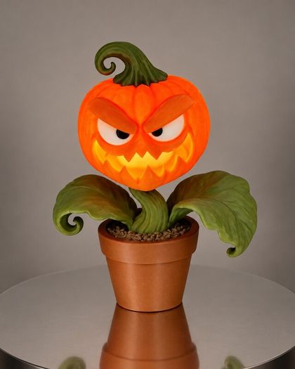 Halloween Pumpkin Plant Lamp  Spooky Home Decoration