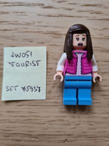 lego jw015 tourist, set jurassic world 75937