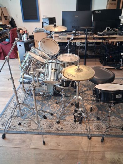 Used Pearl Export Series Drum Kit Steel Shell Finish