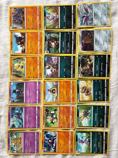 Pokemon Sun Moon Base Set Full 93 card set Common Uncommon Trainers