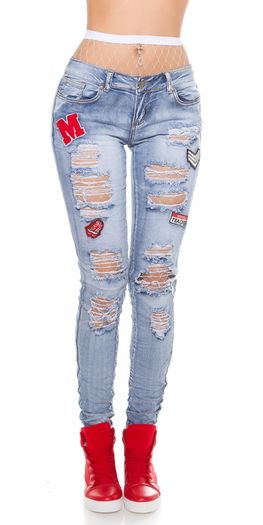 Skinny_Jeans_DeStroyed_look_with_patches__Color_JEANSBLUE size 36