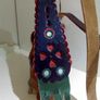 Vintage Hungarian Folk Art Canteen Flask Image 4