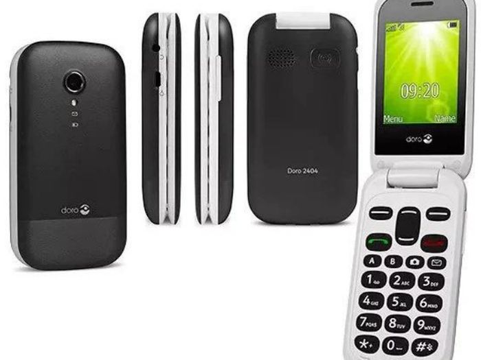 Doro 2404 Big Button Flip Senior Mobile Phone Unlocked VGC Loud Easy SOS (New) Dual Sim