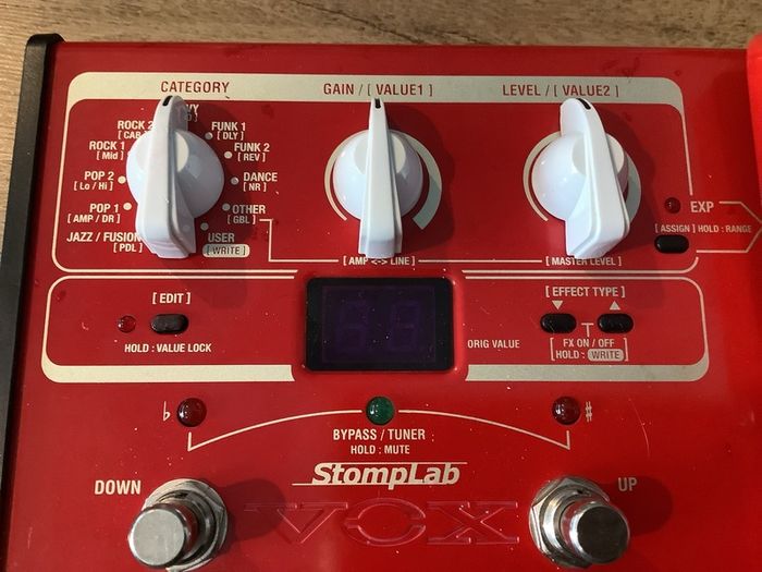 Vox StompLab IIB multi-effects processor designed for bass guitar