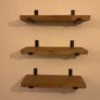 Chunky Solid Rustic Wood Shelves with Heavy Duty Steel Brackets Image 6