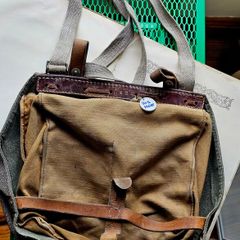 Vintage 1950s Swiss Army Military Bread Bag Shoulder bag Collectable Militaria