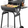 Charcoal BBQ Grill Smoker with Side Shelves, Portable Barrel Barbecue Grill Outdoor with Temperature Gauge, Warming Rack, Stainless Steel Racks, and Air Vents for Camping and Garden Image 5