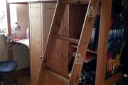 High Sleeper Bed Desk and Wardrobe
