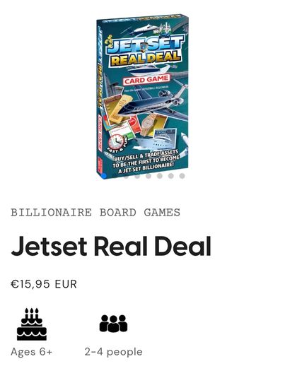 Jet Set Real Deal Card Game,New
