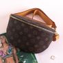 Brown patterned kidney bag Image 6