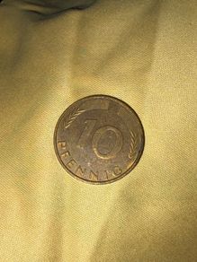 1971 Germany 10 Pfennig Coin - Hamburg Mint (J)