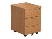 New 3 Drawer Mobile Pedestal - Nova Oak