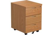 New 3 Drawer Mobile Pedestal - Nova Oak