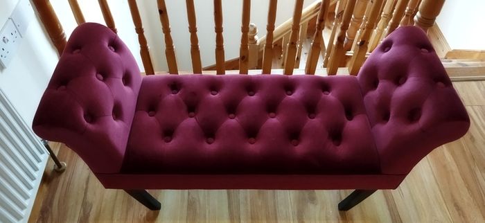 Velvet Bench  Wine/Burgundy