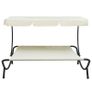 Outdoor Lounge Bed with Canopy Cream White Image 7
