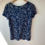 BNWT Seasalt Cornwall Navy Blue White Botanical Leaf Appletree T-Shirt Top Image 4
